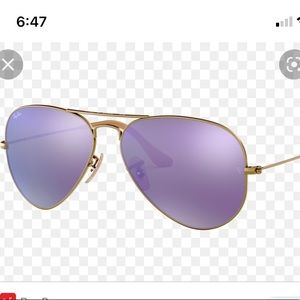 Ray ban aviator flash lens in purple
